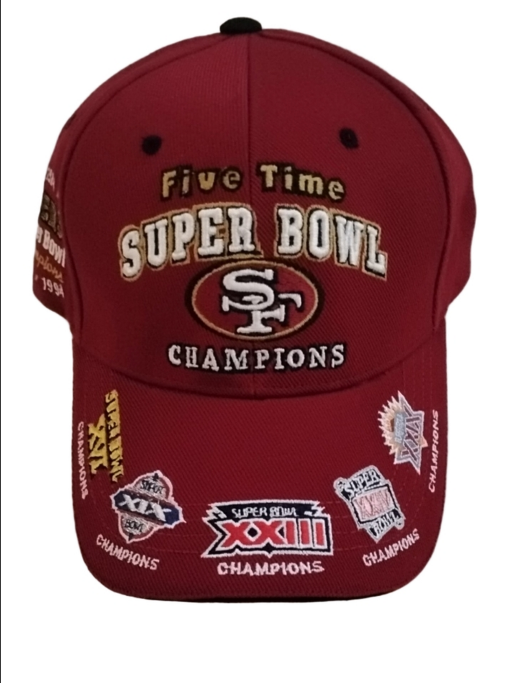 NFL Vintage SF 49ers Five Time Super Bowl Champions Red Hat
